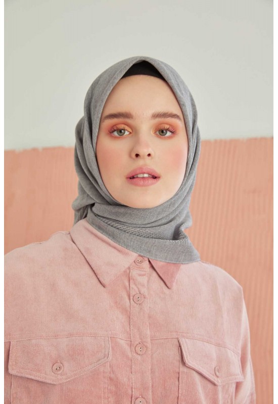 Gri Pamuklu Şal